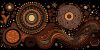 Abstract theme of Australian Aboriginal art. Represent style and dot painting techniques. AI abstract image.